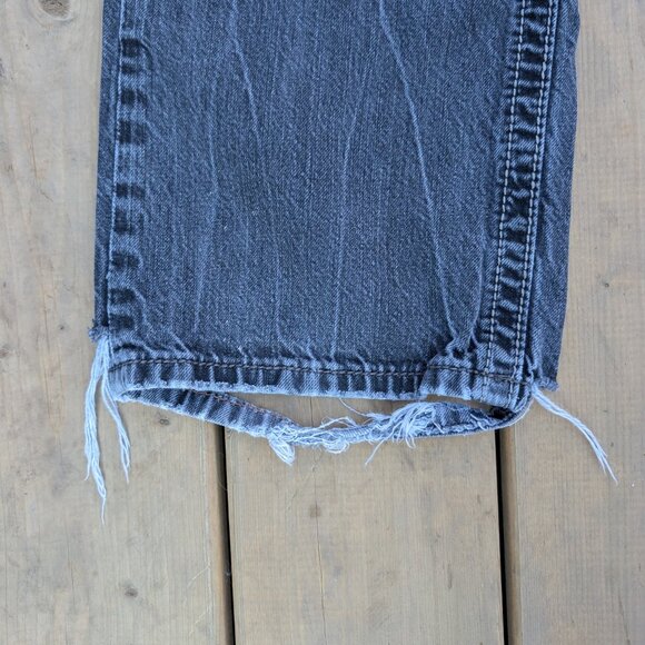 Rock Revival Jeans Men's 36 Blue Denim Dark Wash Faded Distressed Straight Leg - Picture 2 of 14